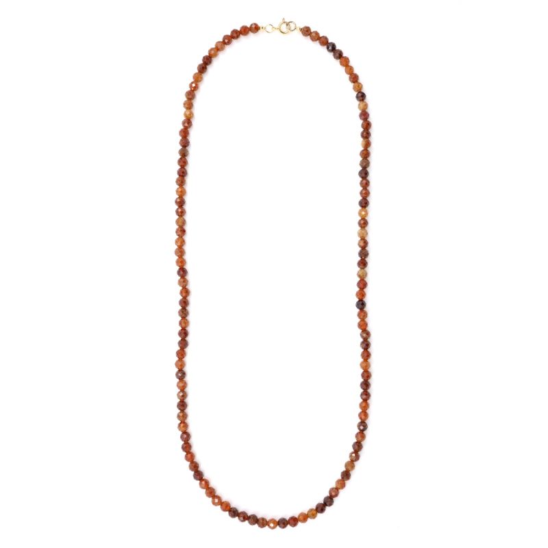 Orange Garnet Beaded Necklace image