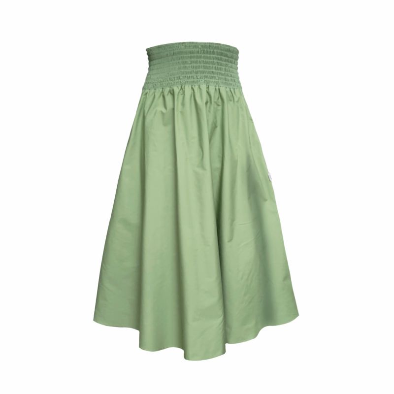 Orchid Midi Skirt With Pockets In Sage image