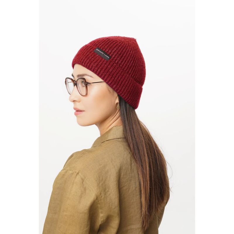 Origin Ribbed Beanie - Flecked Red image