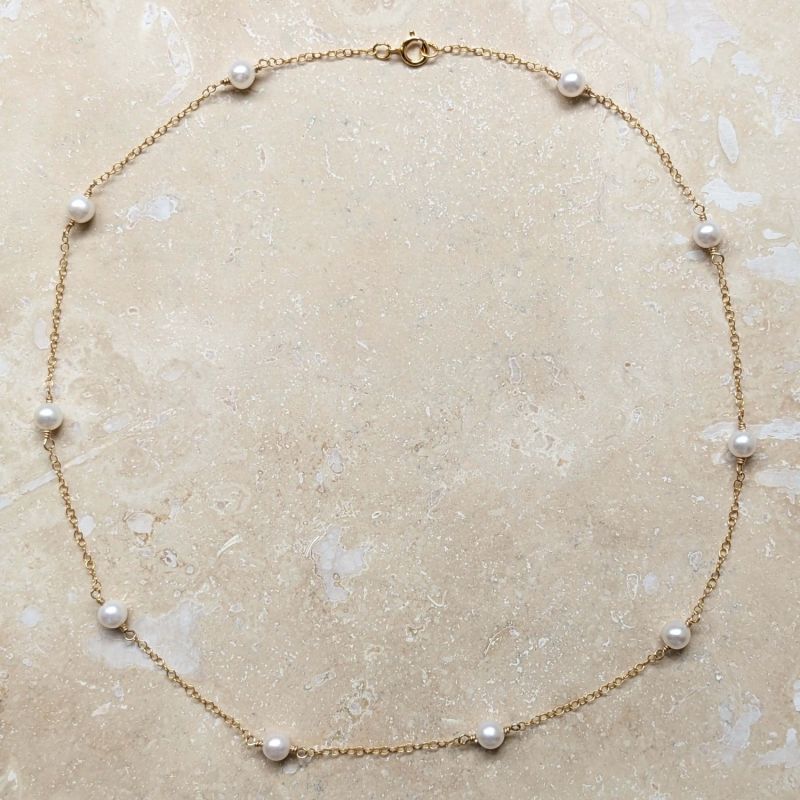 Orla Pearl And Chain Gold Filled Necklace image