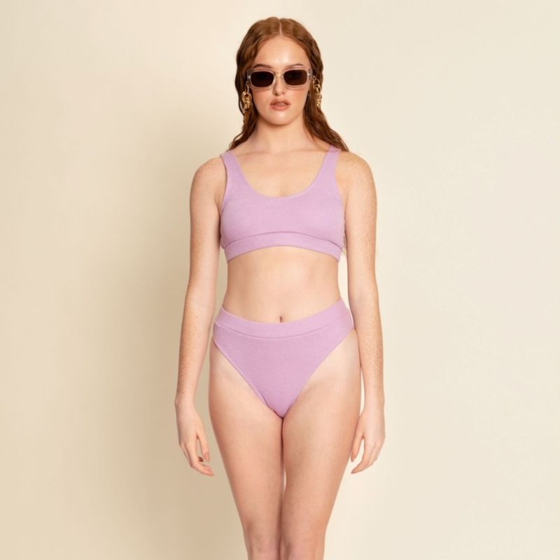 Shore Purple High Waisted Bikini image