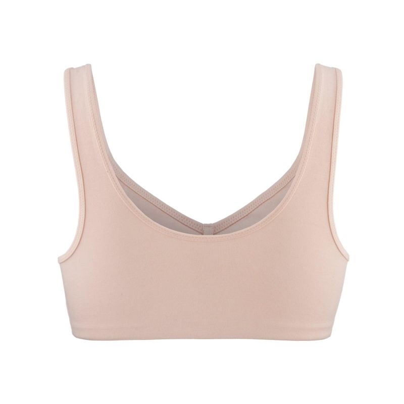 Ornate- Comfort Silk & Organic Cotton Non Wired Bra In Peach Pink image