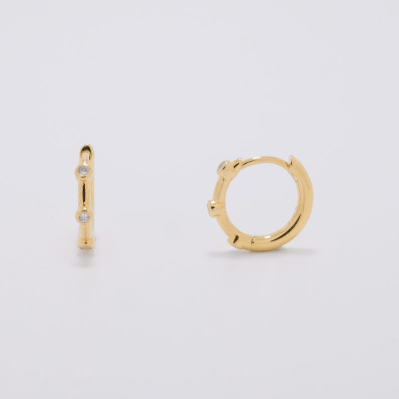 Ostara Gold Huggie Earrings image