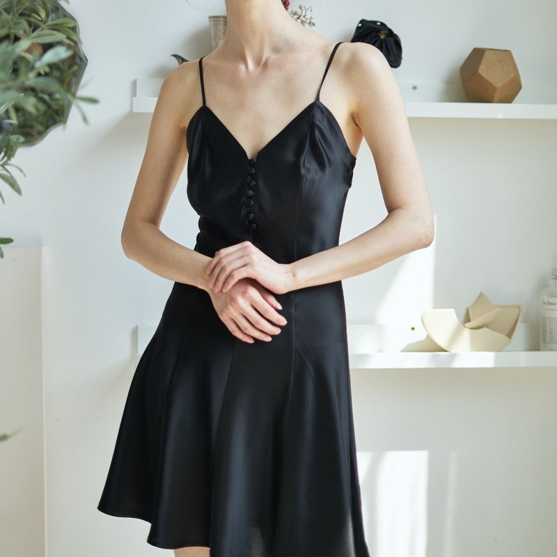 Ballerina Silk Dress - Black image