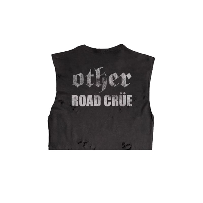 Other Road Crue Cropped - Thrasher Tank - Black image
