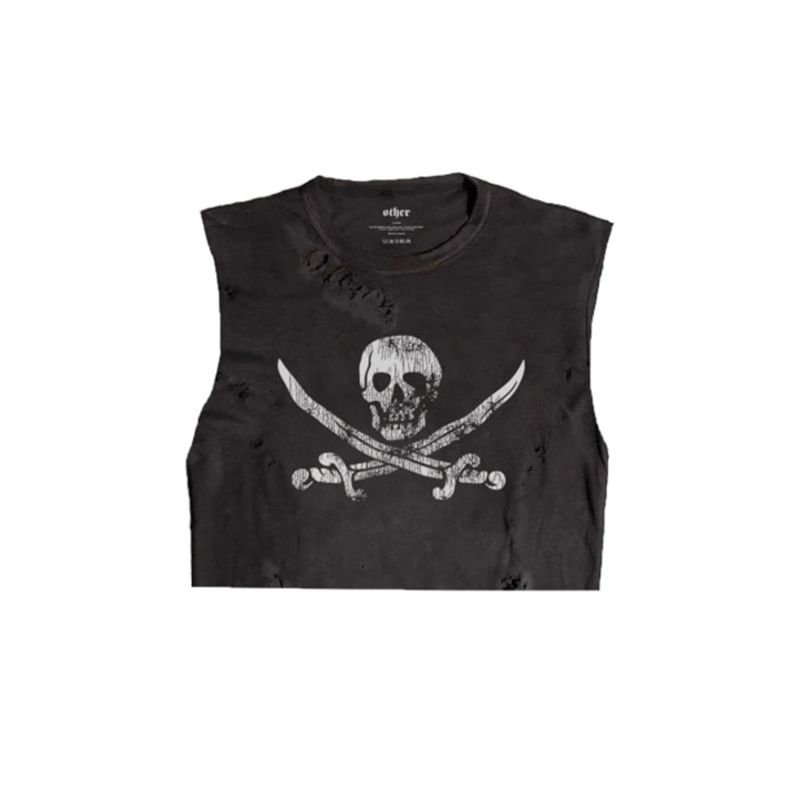 Other Road Crue Cropped - Thrasher Tank - Black image