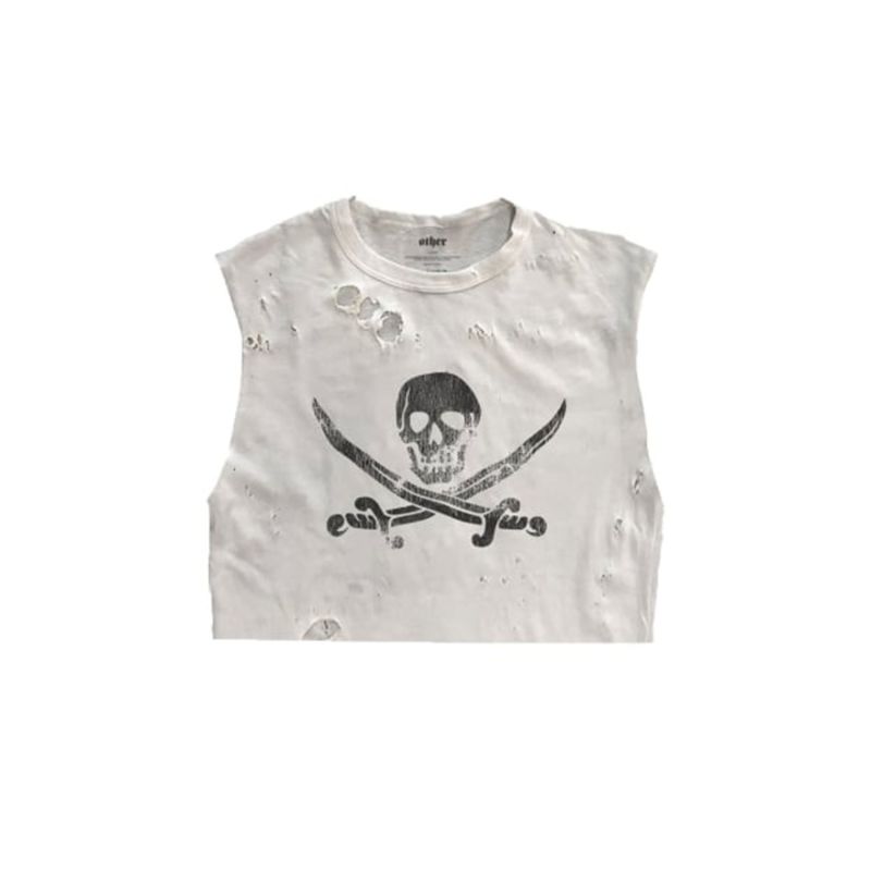 Other Road Crue Cropped - Thrasher Tank - White image