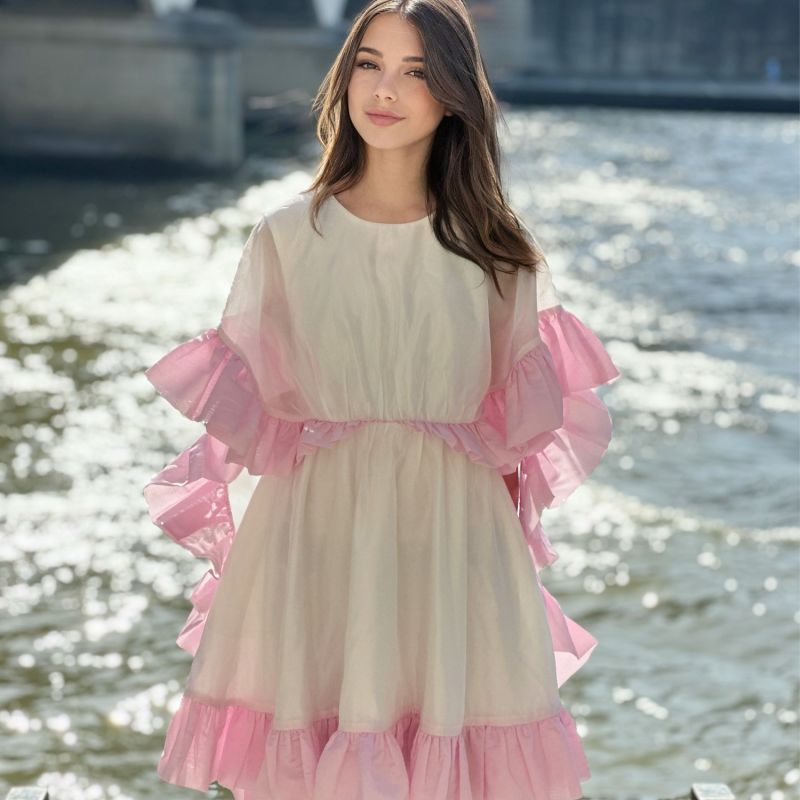 Otherworldly A Ruffle Cape Dress image