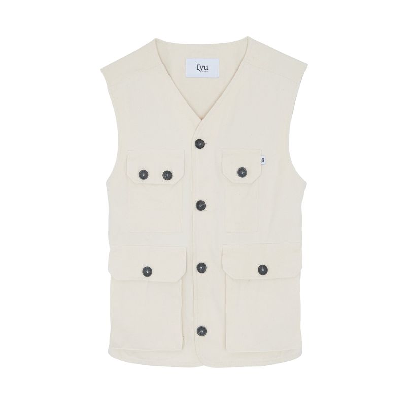 Otis Cream Denim Utility Vest image