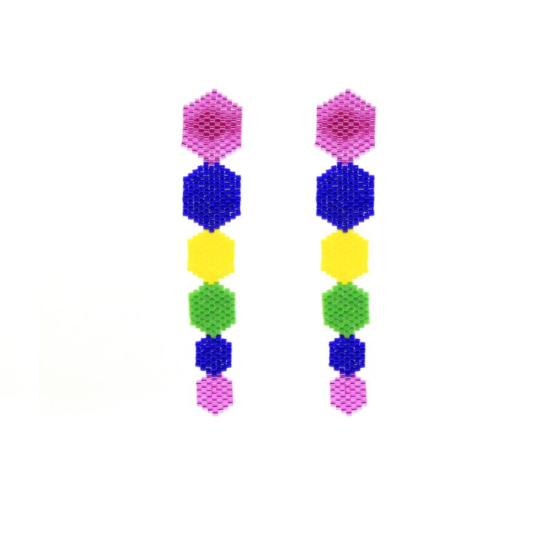 Marin Hexagon Beaded Earrings image