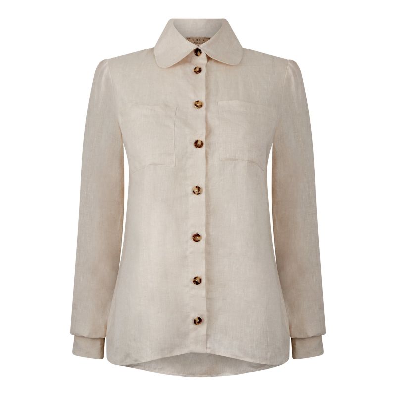 Fine Linen Shirt In Cream image