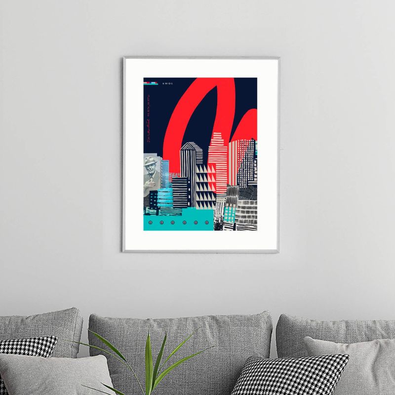 Montreal Cityscape: Urban Skyline Art Print image