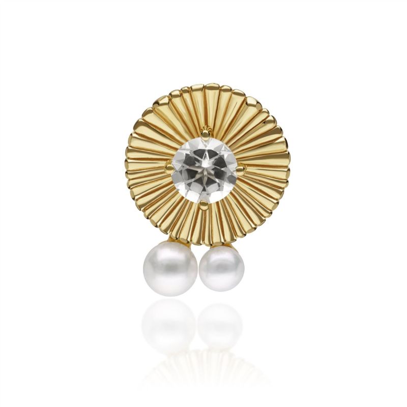 Caruso Floral Topaz & Pearl Pin image