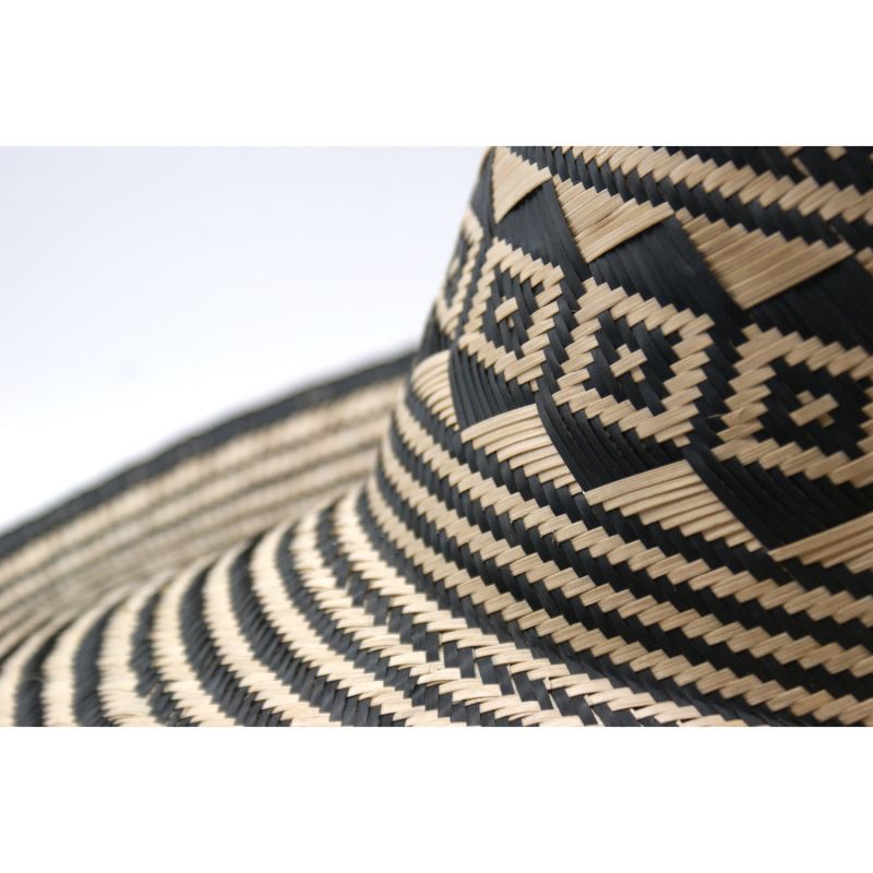 Urariyu Wide Brim Straw Hat Black image