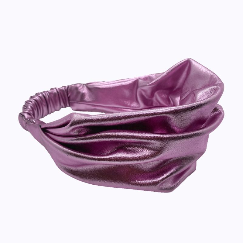 Metallic Pink Vegan Leather Headband image