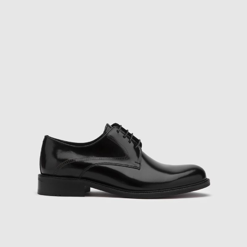 Ove Black Florentic Leather Men's Derby Shoe image