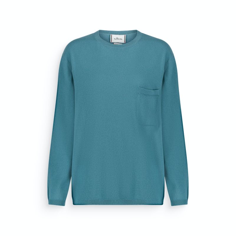 Oversize Crewneck Cashmere Sweater Island Blue image