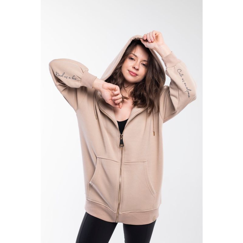 Oversize Zipped Hoodie Bee Alpaca Wolf Badger