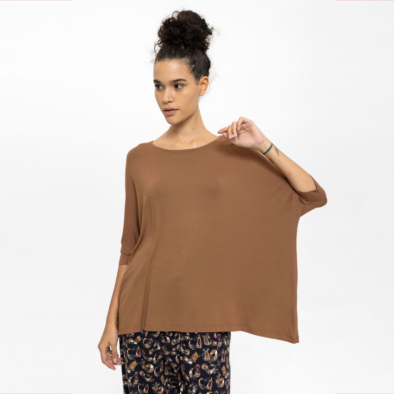 Oversized Blouse - Brown image