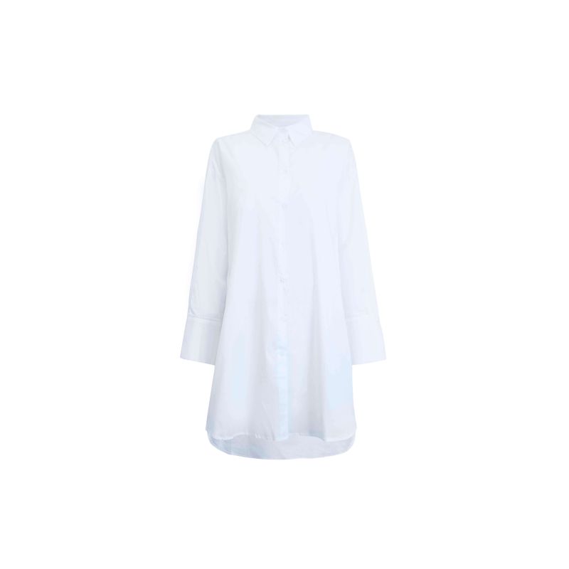 Oversized Plain Shirt White image