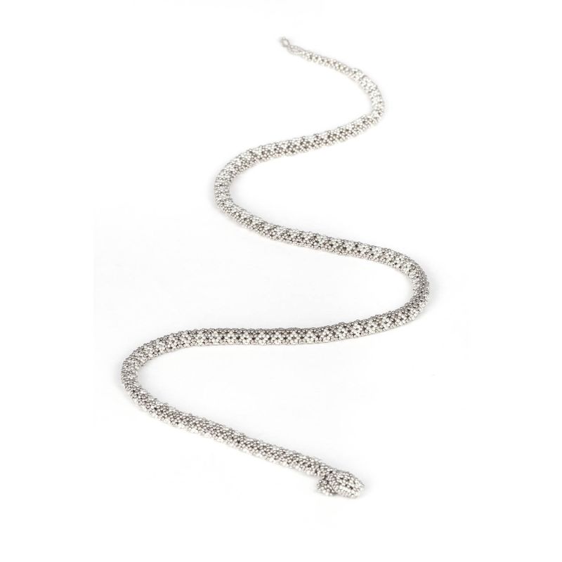 Snake Necklace - Platinum, Silver image