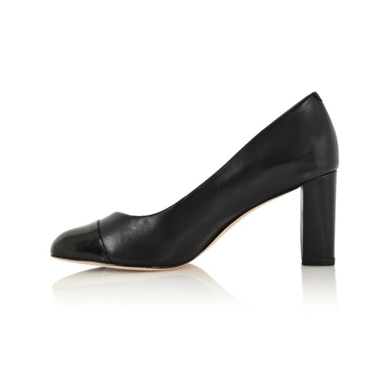 Sandra Black Soft Lux Leather & Black Patent image