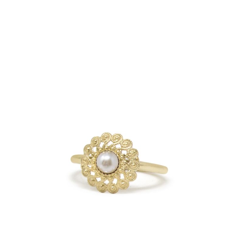 Filigrana Gold-Plated Pearl Ring image