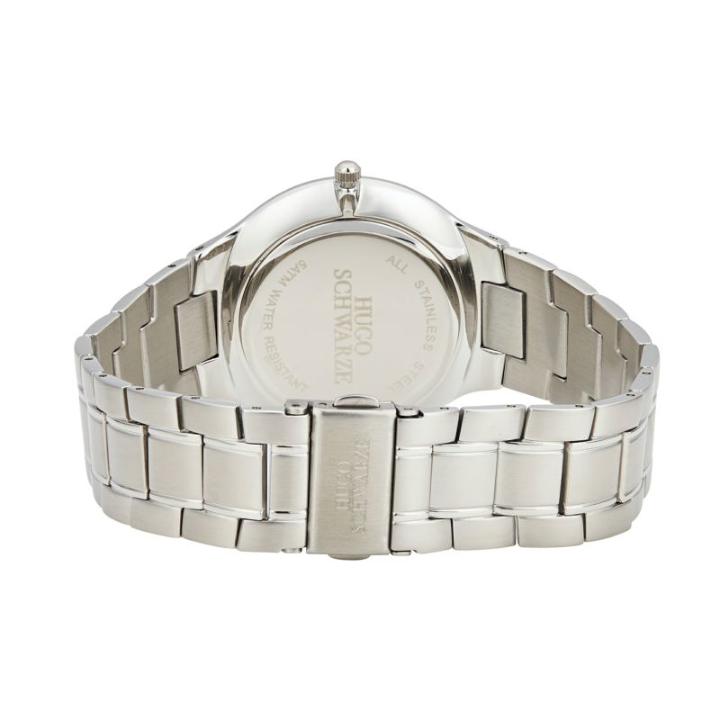 Hugo Schwarze Kahlo Silver and Gold and White Bracelet Watch Mens image