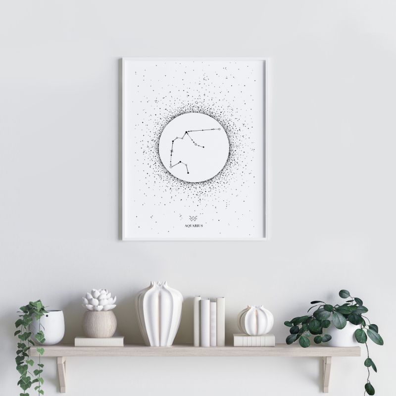 'Aquarius Star Sign' - Fine Art Print A5 image
