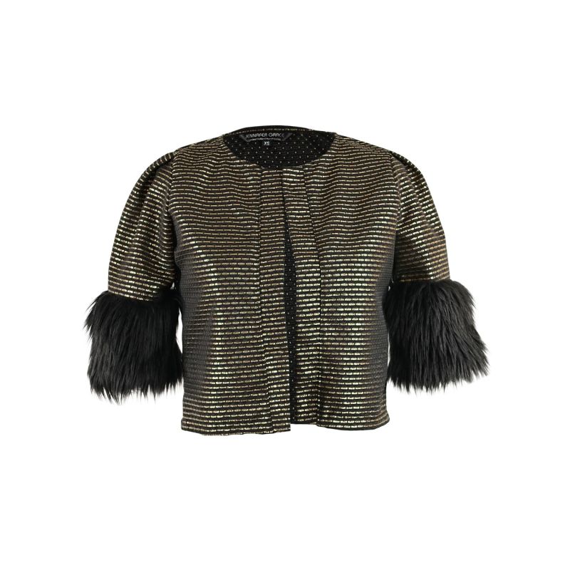 Goldie Faux Fur Cuff Crop Jacket image