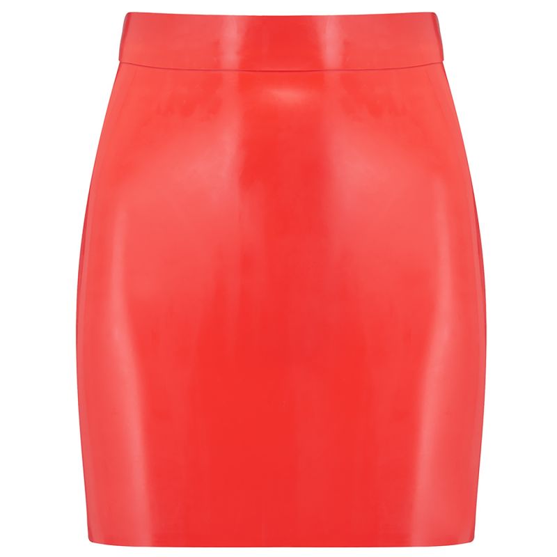 Latex Mini Skirt - Red image