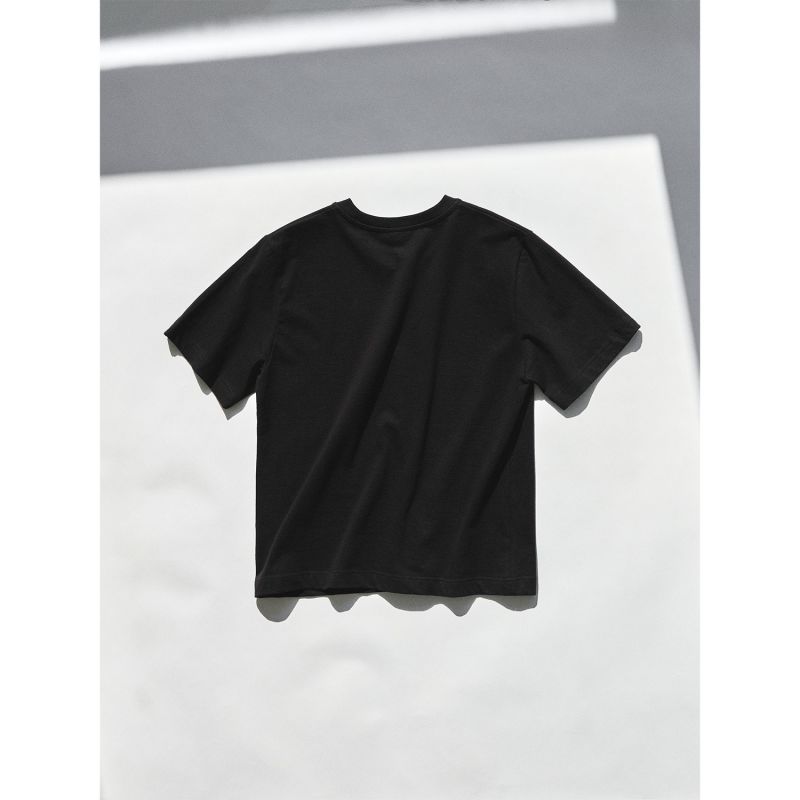 Earth Embroidered Organic Cotton T-Shirt Black image