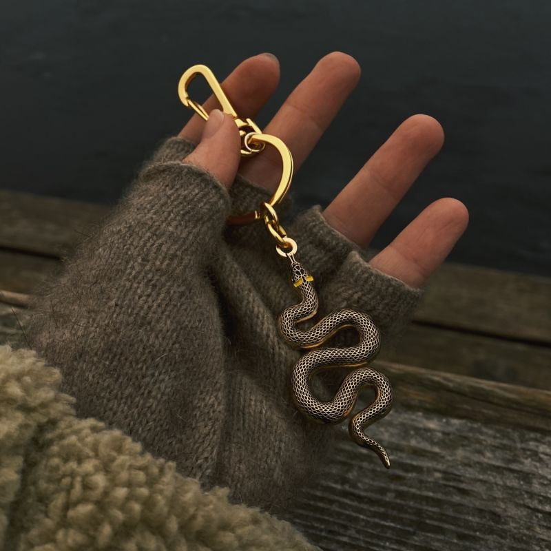 Enamel Keychain Snake image