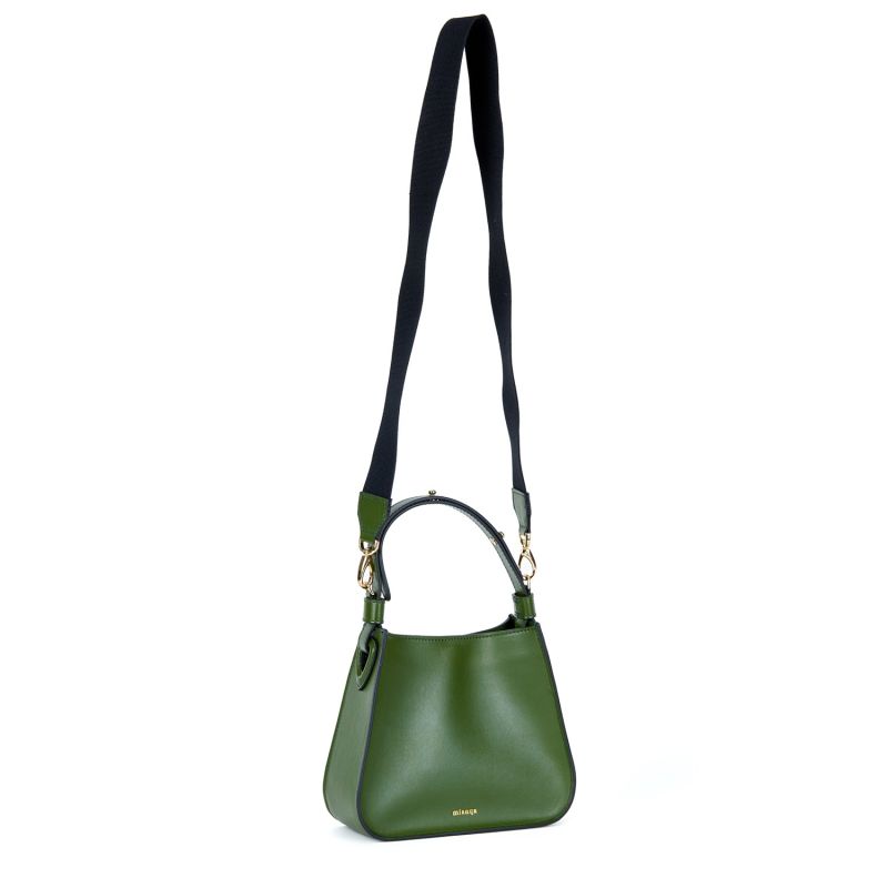 Vegan Cactus Leather Shoulder & Crossbody Bag - Green image