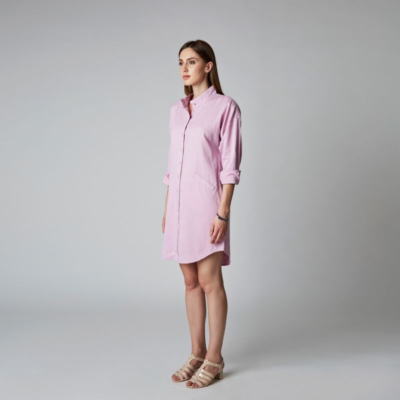 Leda Shirt Dress In Pink image
