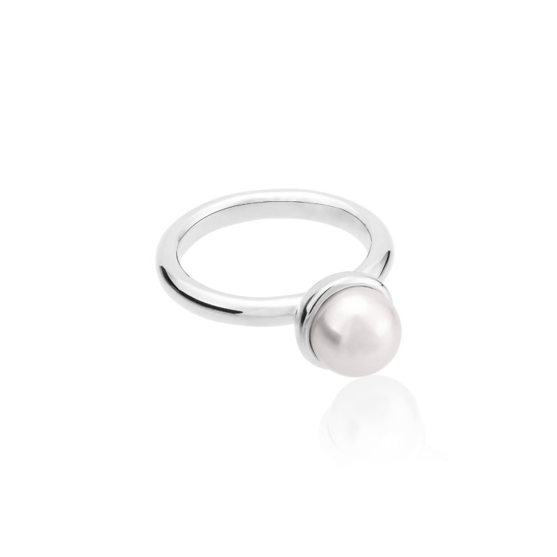 Handmade Ring In Sterling Silver With Pearl image