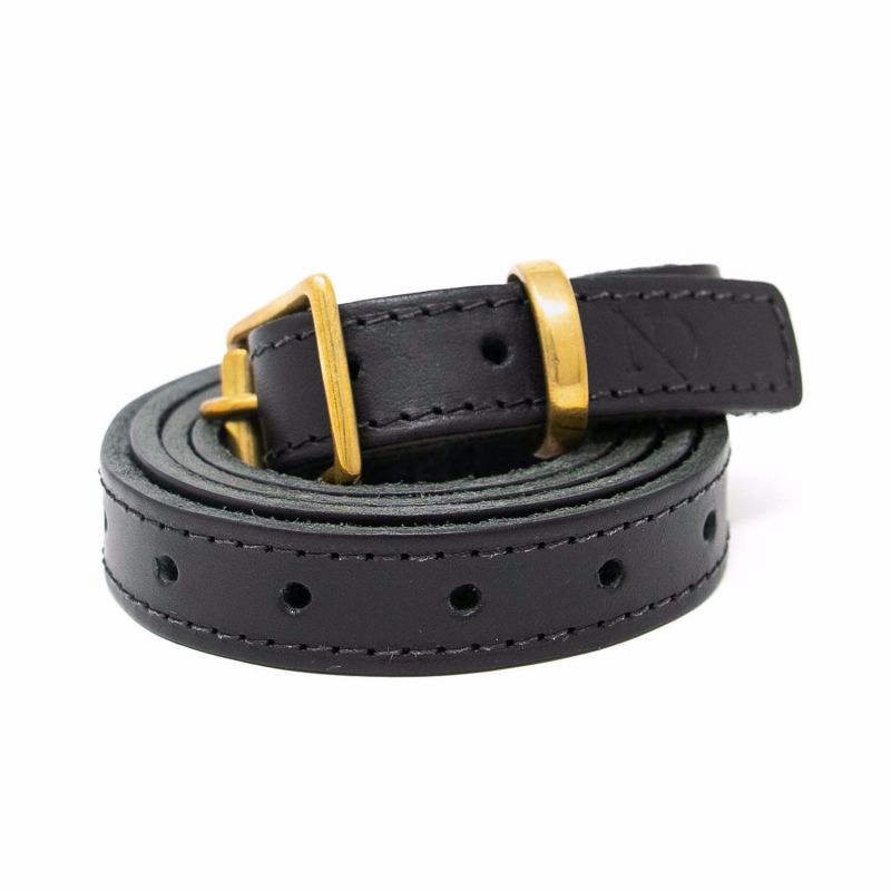 Carnaby Black Leather Skinny Belt image