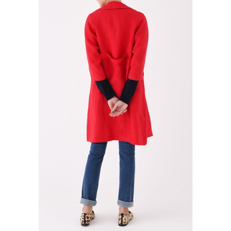 Woolhampton Coat Red Linen image