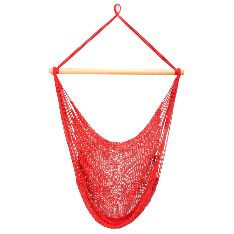 Classic Red Cotton Hammock Swing image