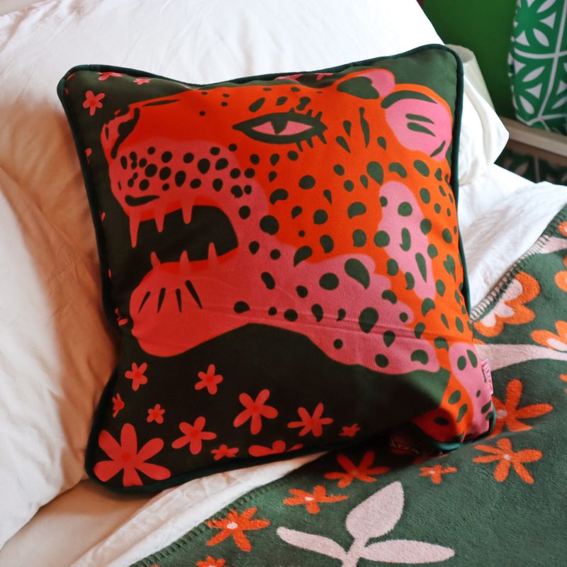 Leopard Head Cushion image