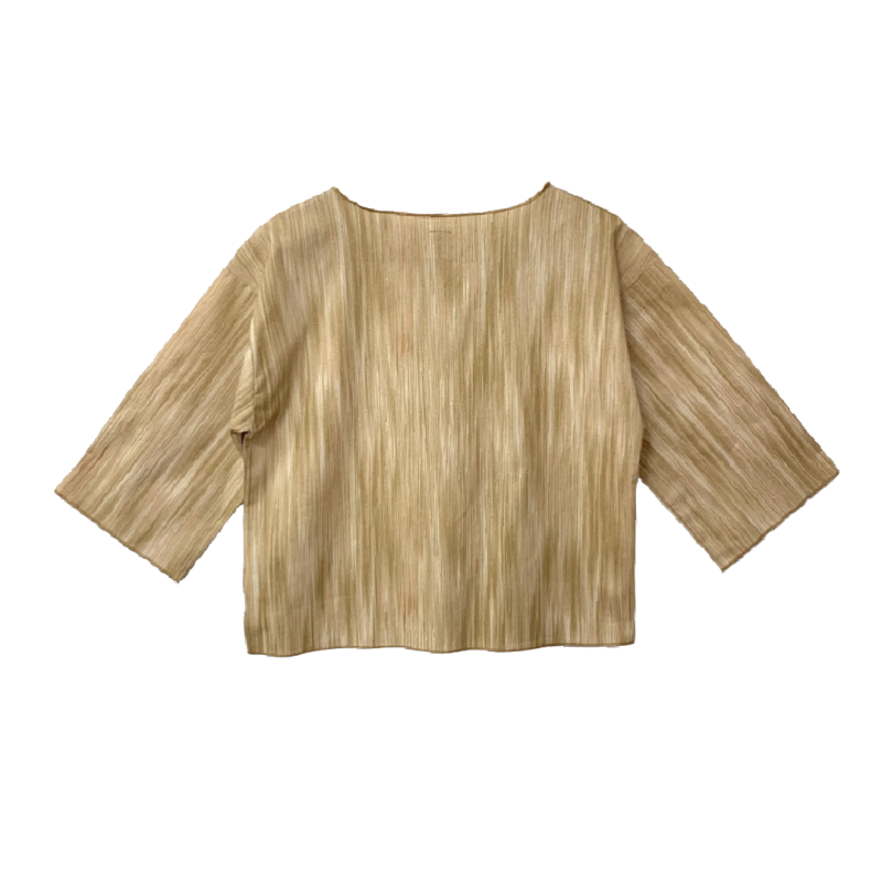 Pagan Crop Top With Long Sleeves In Sand Print image