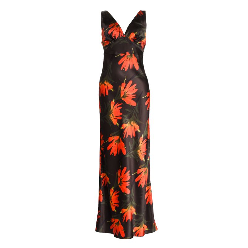 Paintbrush Silk Maxi Slip Dress Chiffique Wolf & Badger