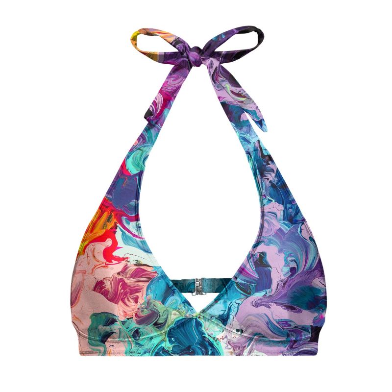 Paintjob Halter Neck Bikini Top Aloha From Deer Wolf & Badger