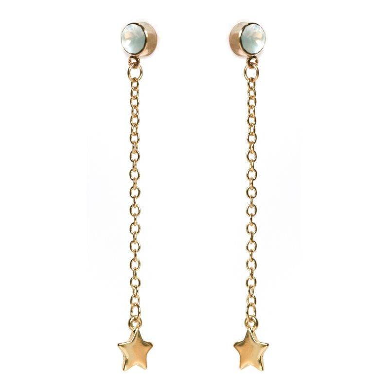 Skinny Star Earring - Gold image