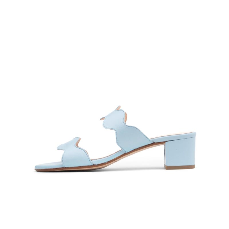 Palm Beach Block Heel Scalloped Sandal Sky Blue image