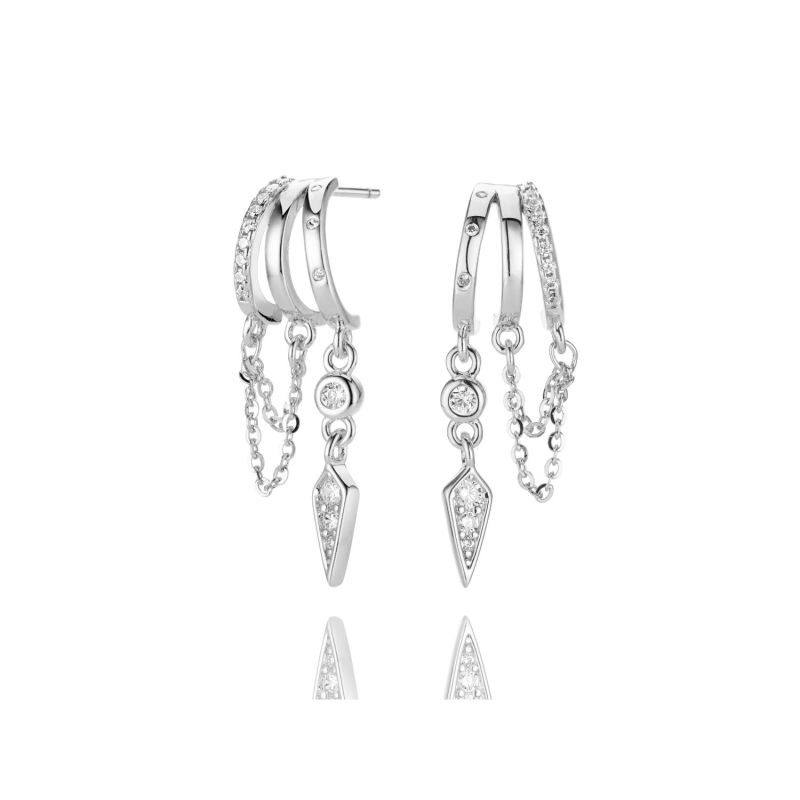 Palma Charm Earring - Silver image