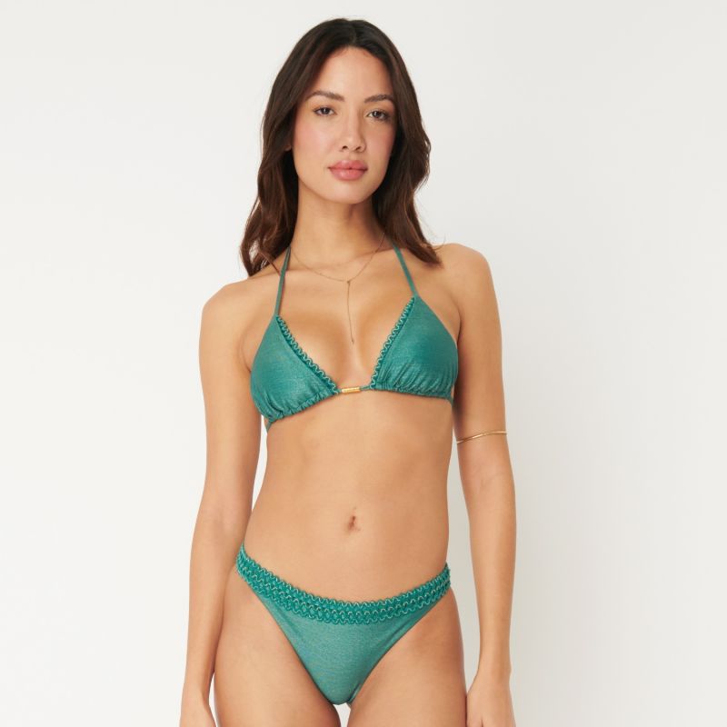 Paloma Edie Triangle Bikini Top Turquoise image