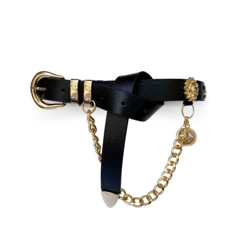 Black chain belt hotsell