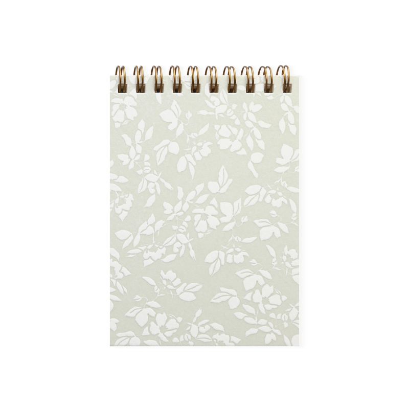 Papel Floral Letterpress Mini Notebook Sage Green image