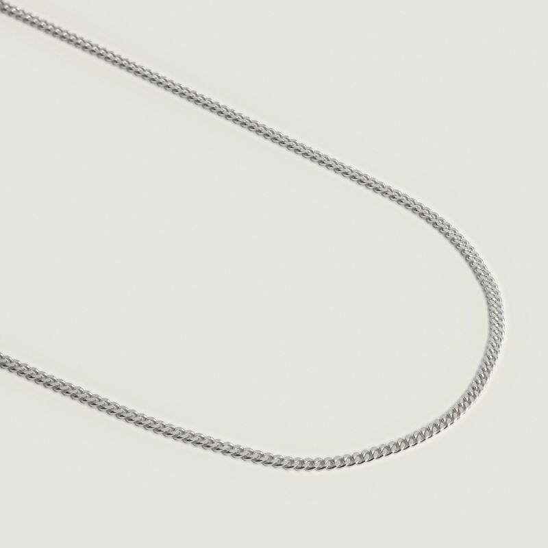 Paris Curb Chain Necklace Silver image